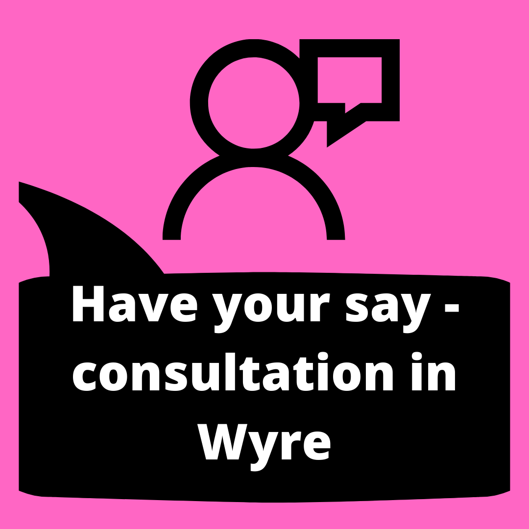 Have your say, consultation in wyre decorative graphic