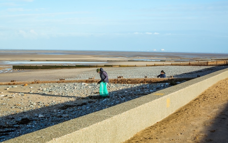 Beach clean Rossall beach