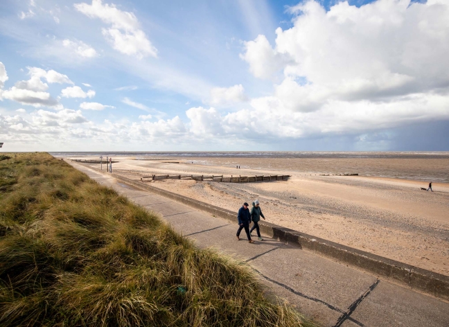 People walking on a beach