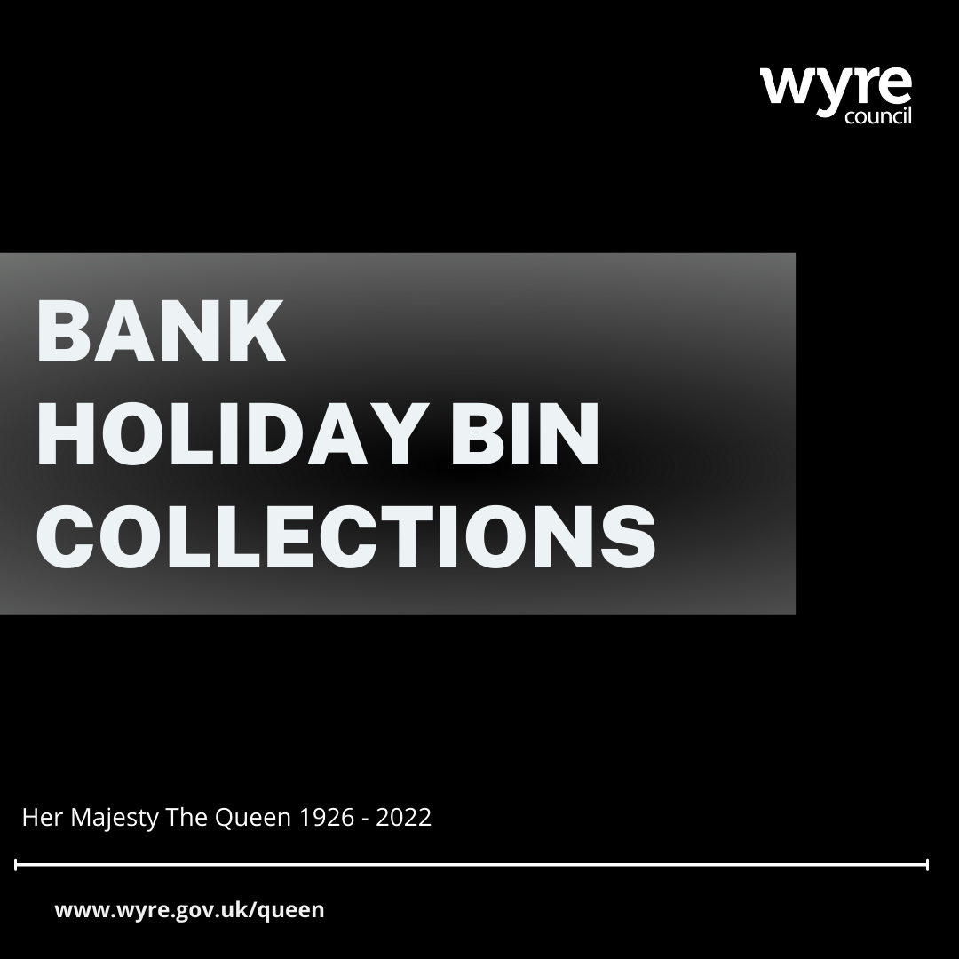 A graphic with bank Holiday Bin Collections