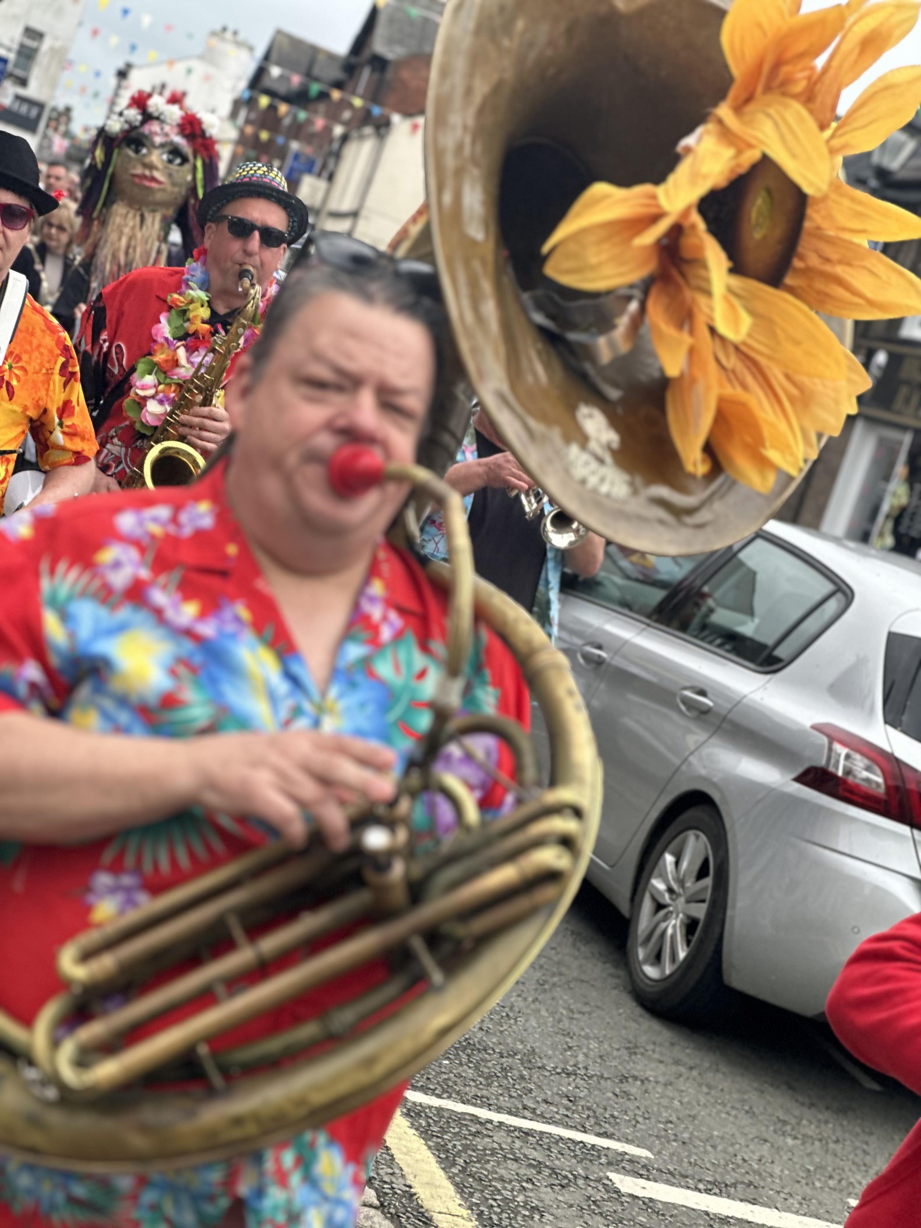 Skiband performing at the Coronation Walk in Garstang 2023