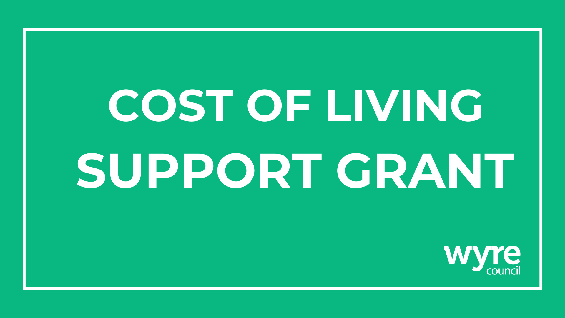 Text reading cost of living support grant
