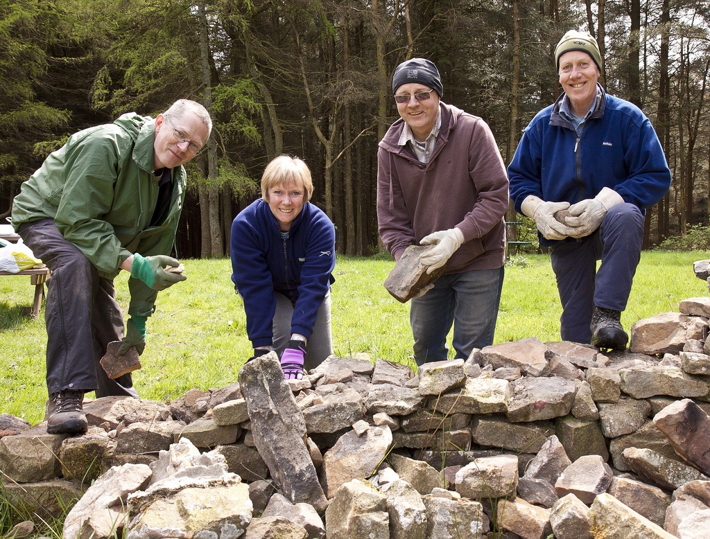 Dry stone walling at beacon fell
