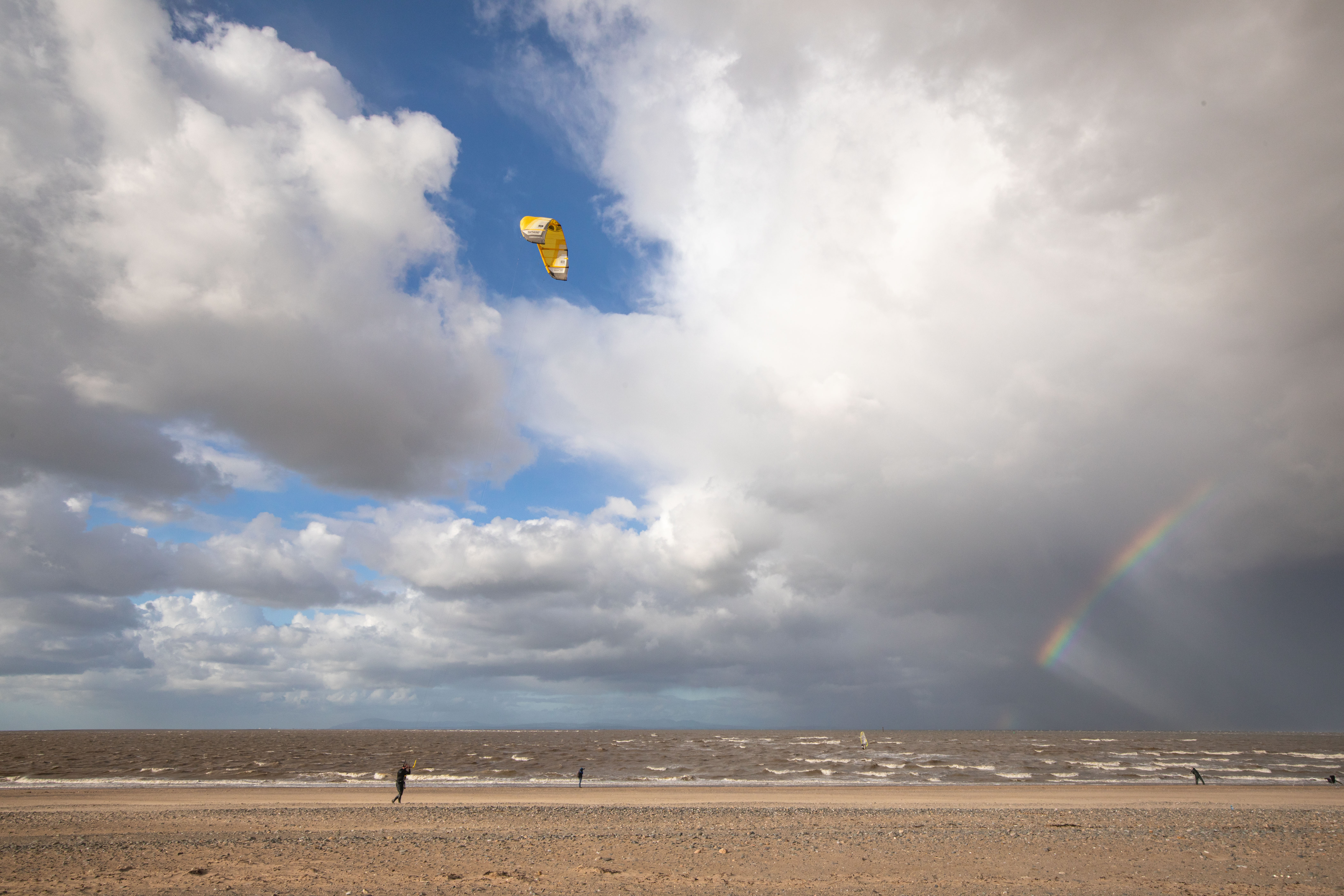 Fleetwood seafront beach watersports paragliding paraglider