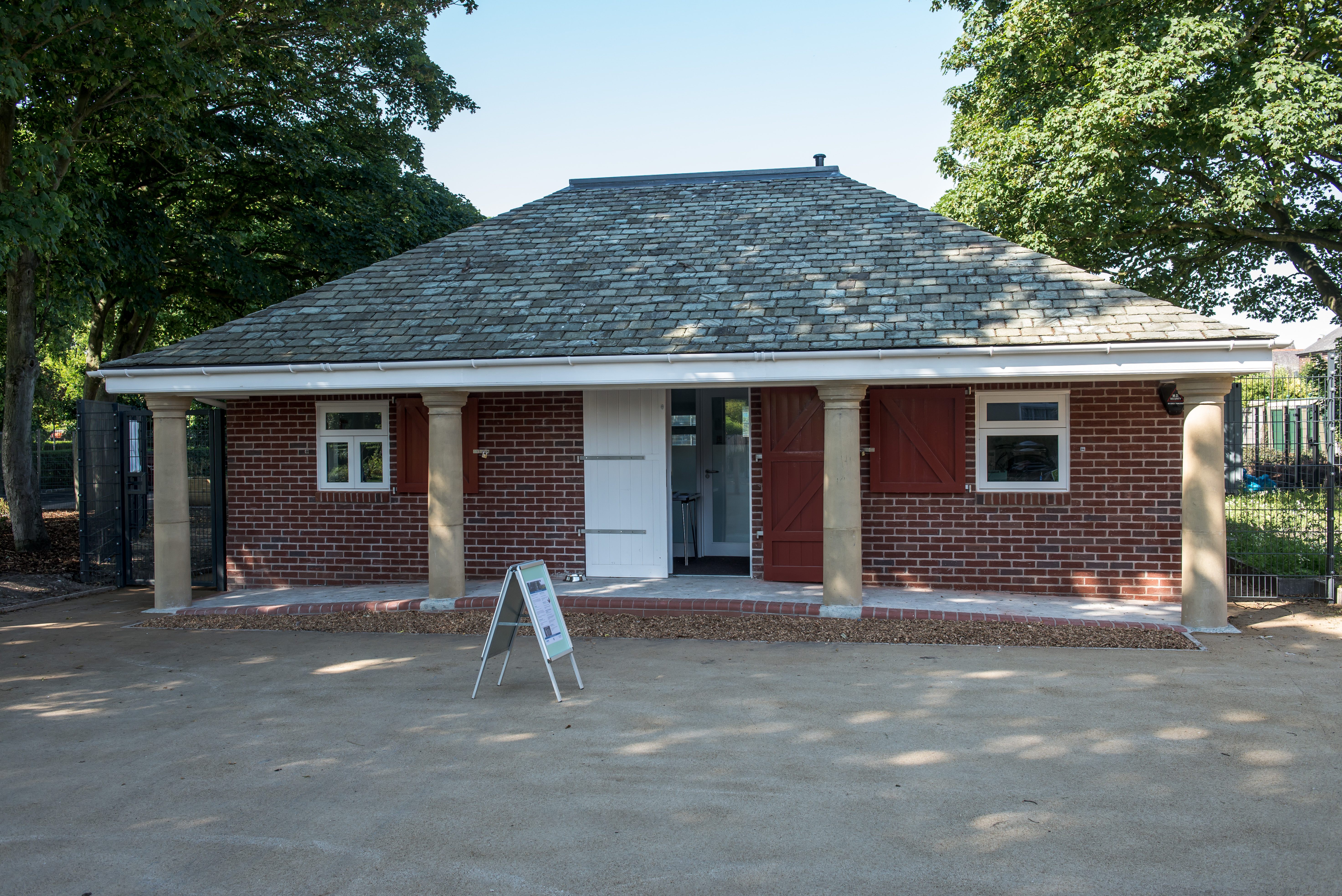 The pavilion at Memorial Park