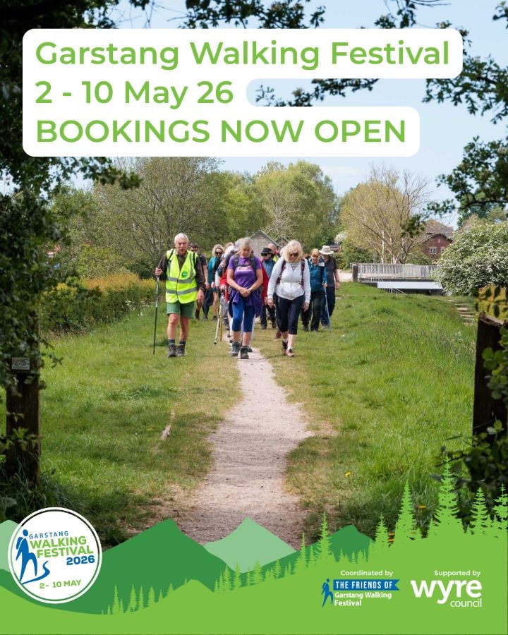 Garstang Walking Festival 2 - 10 May 26 BOOKINGS NOW OPEN