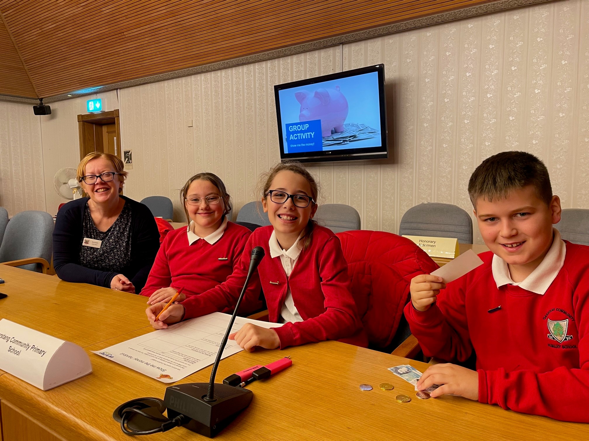 Students from Garstang community primary school at wyre council s local democracy week event