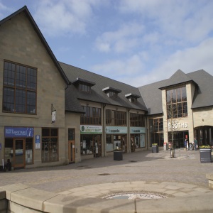 View of Cherestanc square in Garstang with the Tourist information office on the left hand side
