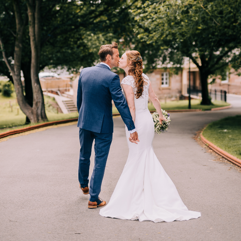 Bride and Groom at The Mount Pavilion