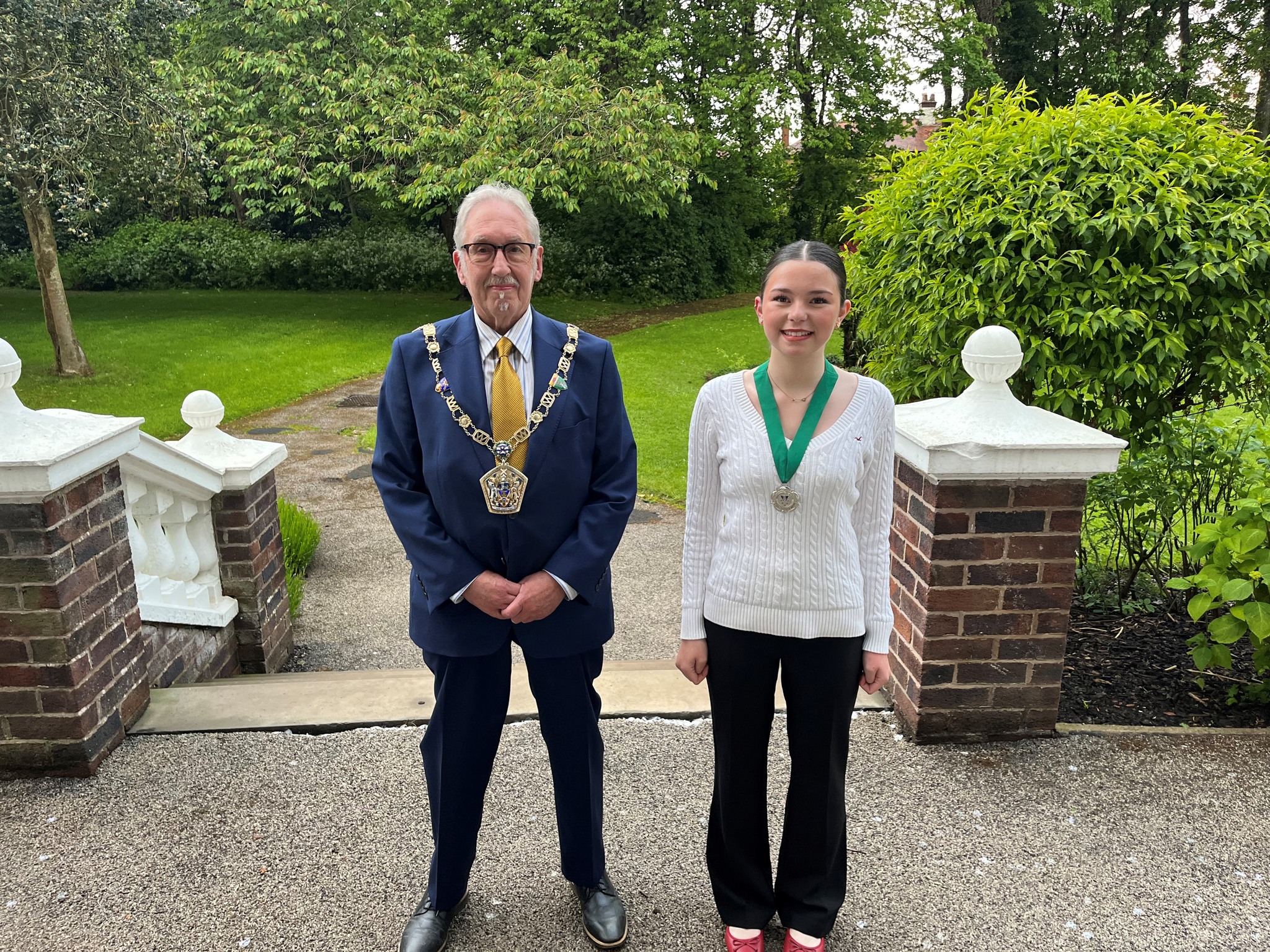 The Mayor of Wyre Councillor Steve Nicholls and Youth Mayor Amelia Sherry 2026-2027