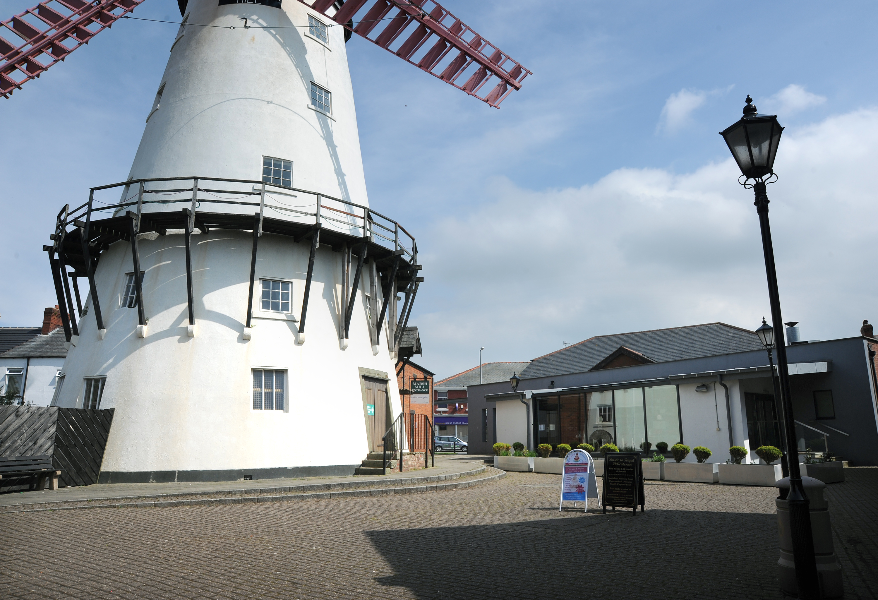 Entrance to Marsh Mill windmill in Thornton.