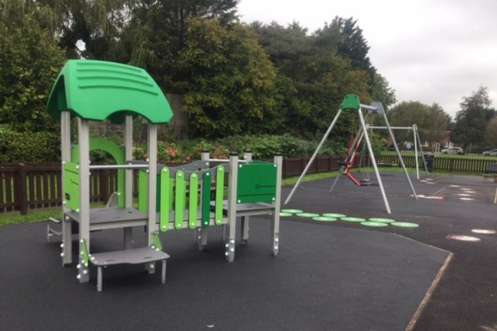 Playground equipment at Moss lane play field at Garstang.