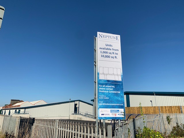 New industrial unit and signage