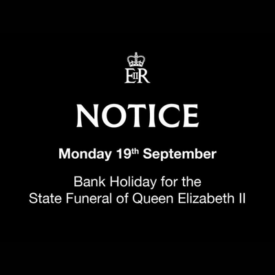 a graphic with dates of the bank holiday
