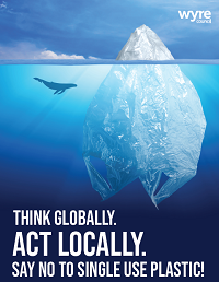 Single use plastics promotional poster