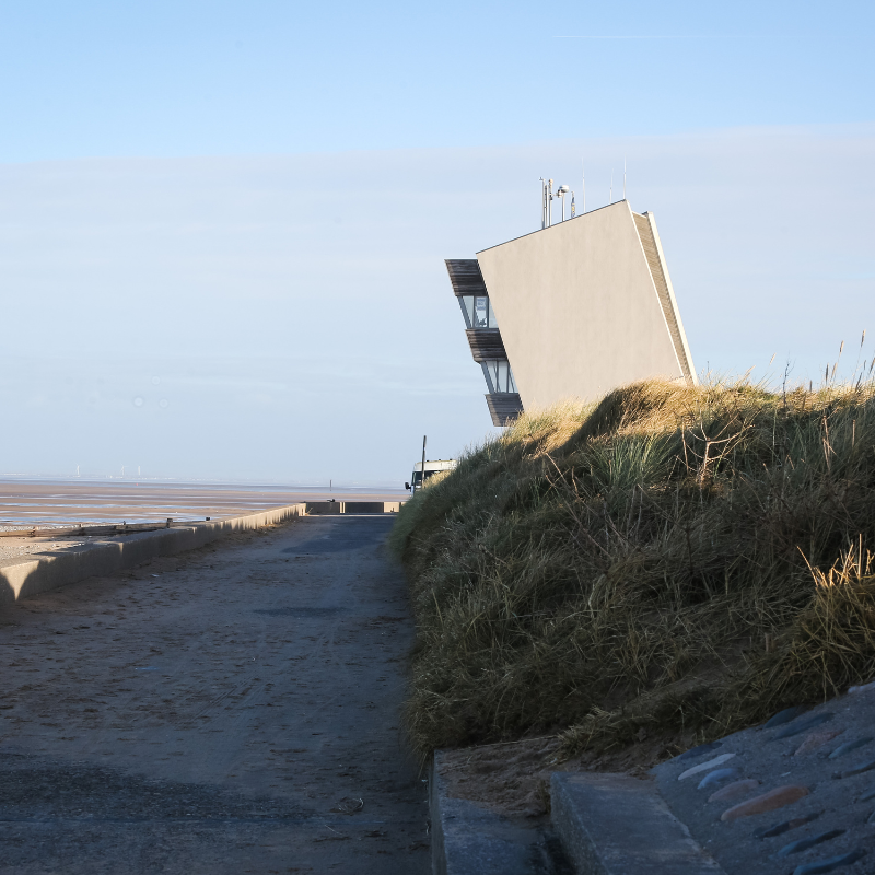 Image of Rossall Point tower from a distance