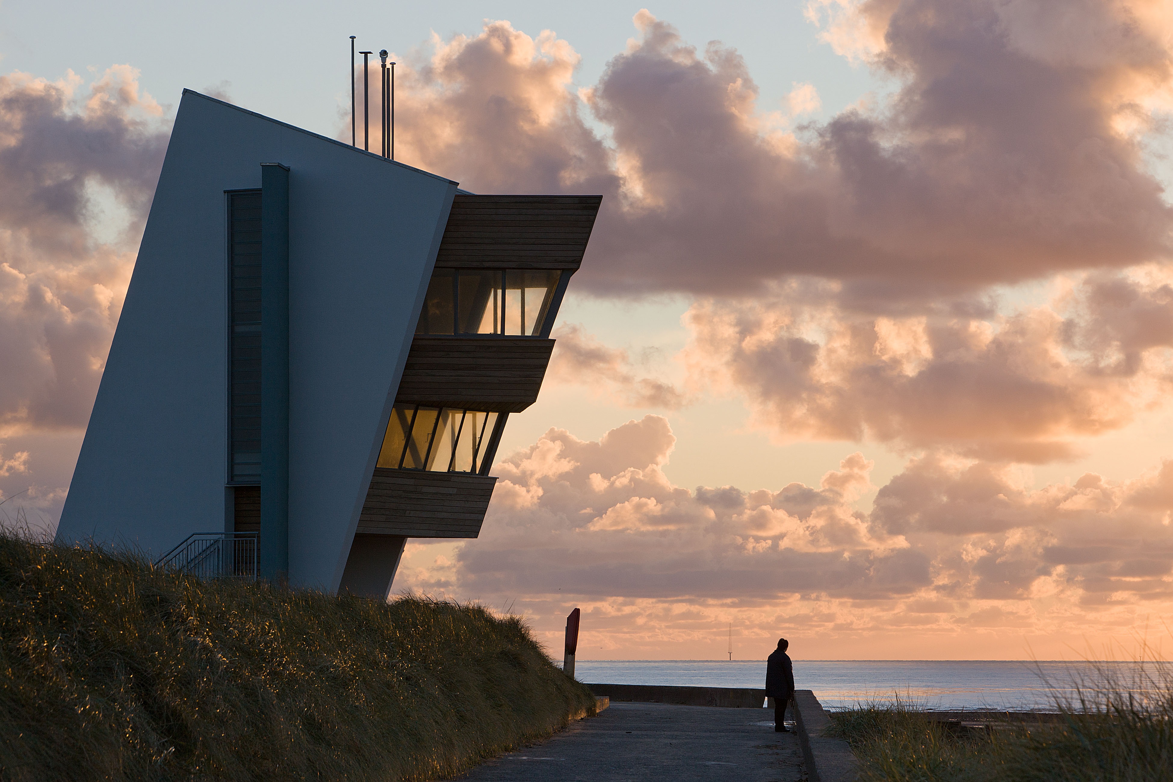 Rossall tower at sunset