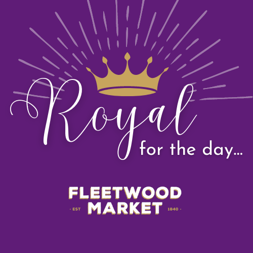 Logo detailing Fleetwood Market Royal for the day event