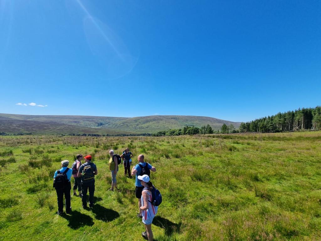 Rural wyre forest of bowland abbeystead, people walking