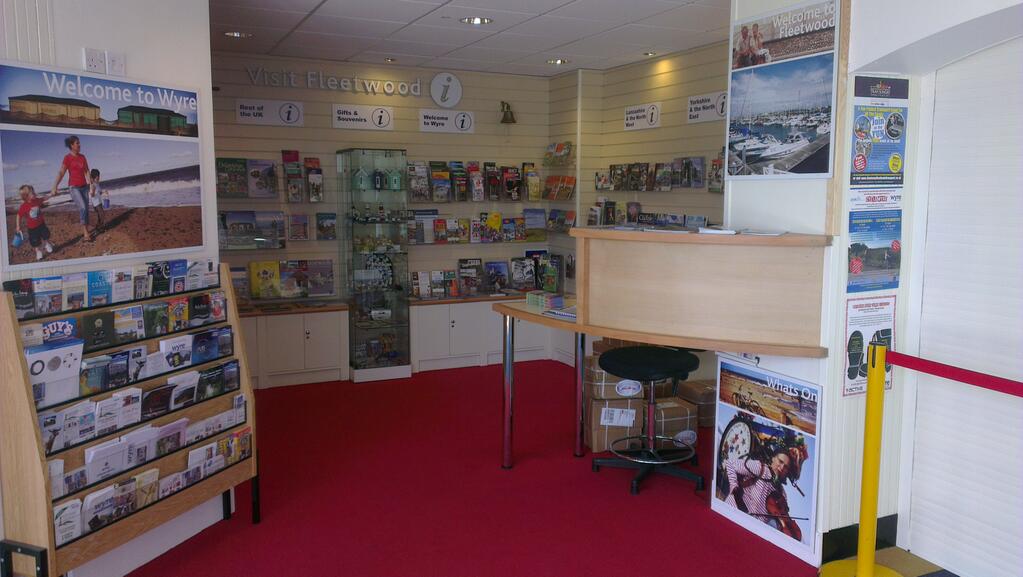 The interior of the Marine Hall main lobby showing the tourist information display