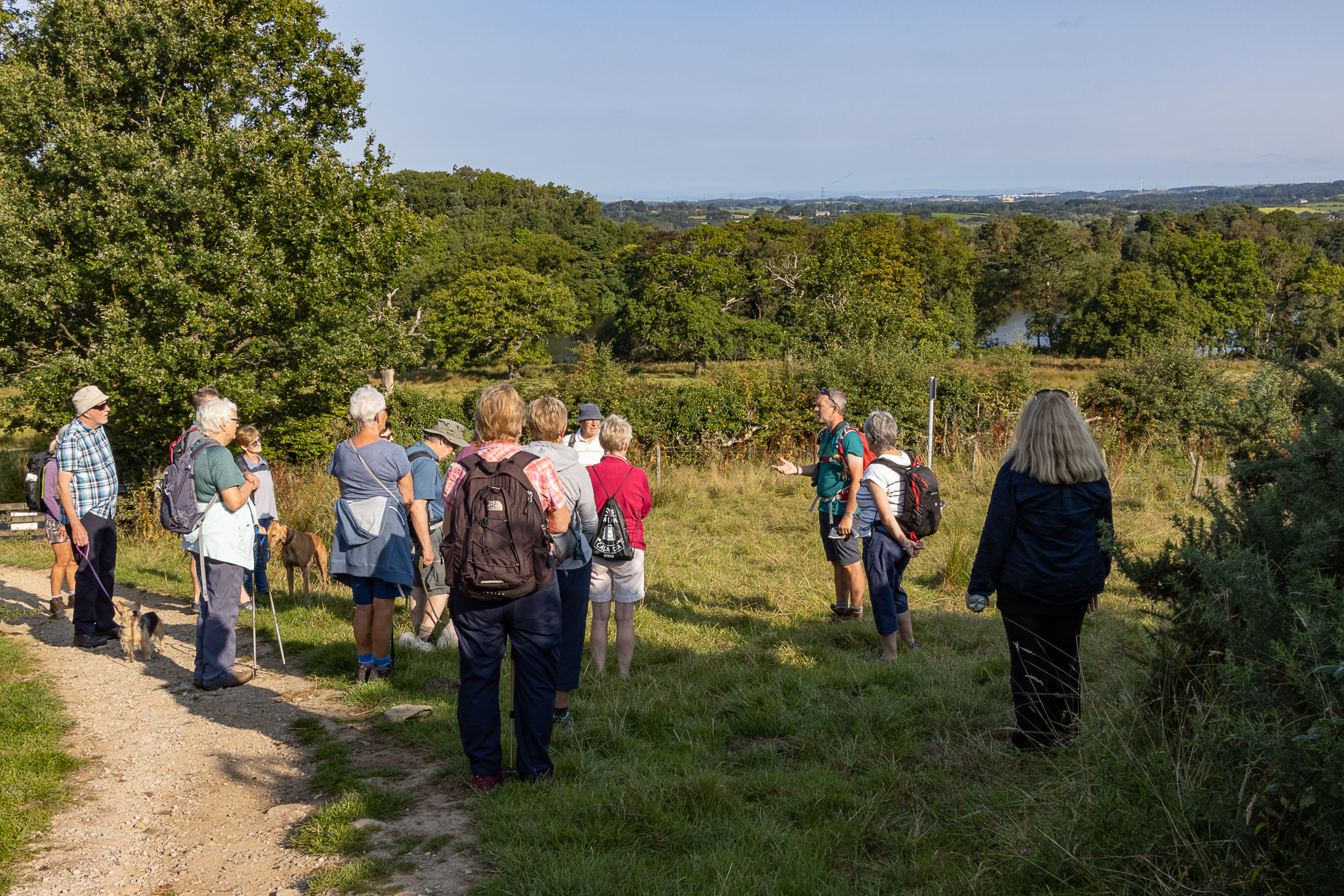 People standing in countryside