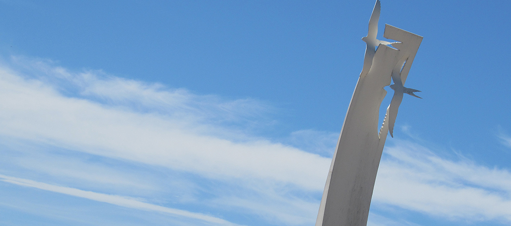 Swallow sculpture on cleveleys sea front