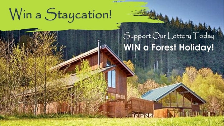 win a staycation with Wyre Lottery - photo of Forest cabin