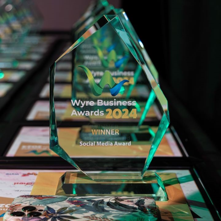 Glass award for Wyre Business Awards 2024