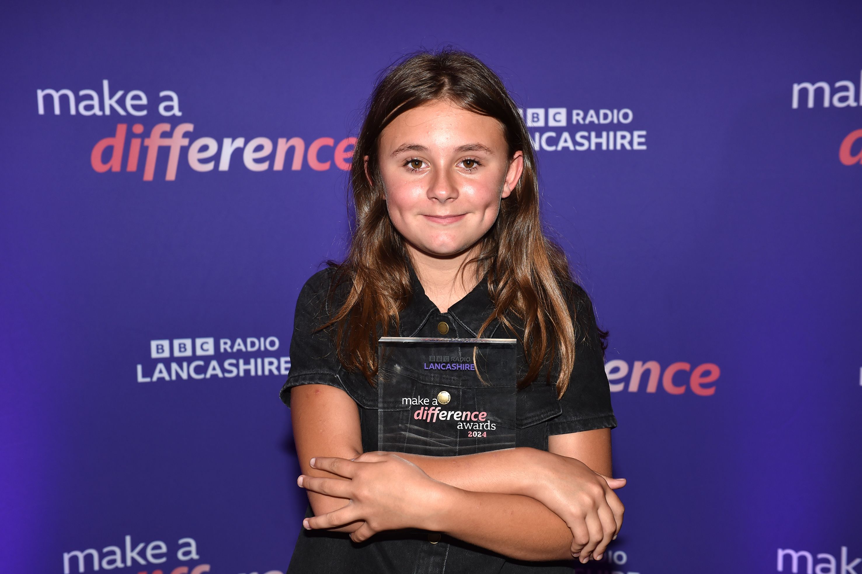 Evie, winner of the Bravery award at BBC Radio Lancashire’s Make a Difference Awards 2024.