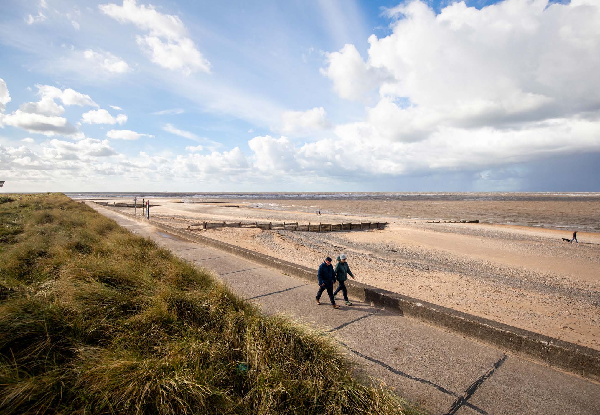 People walking on the beach