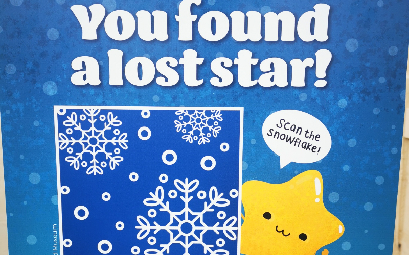 Poster from Fleetwood's festive trail reading "you found the lost star".