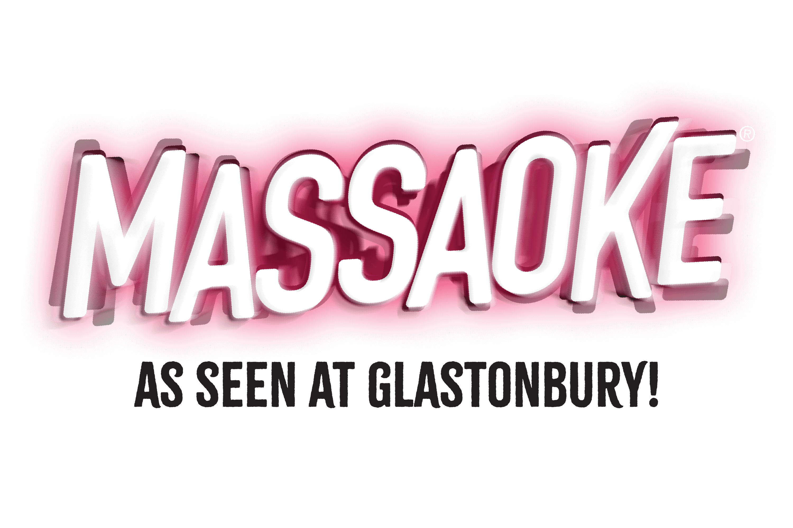 Massaoke logo. As seen at Glastonbury!